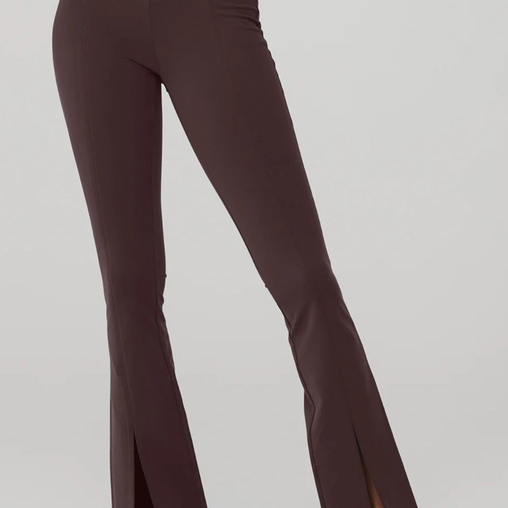 ALO Yoga Airbrush 7/8 High Waist Flutter Legging Raisin Purple/Plum Sz S *read*